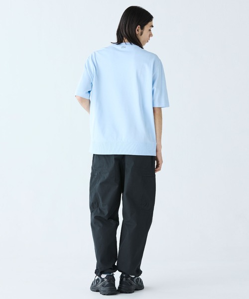 LACOSTE カーゴパンツ ワイドテーパード ナイロンコットンツイル