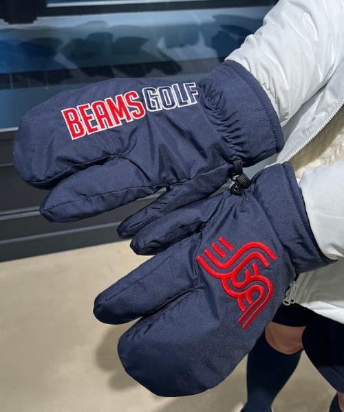 BEAMS GOLF（ビームス ゴルフ） 手袋 ツアーロゴ ミトン ハンド