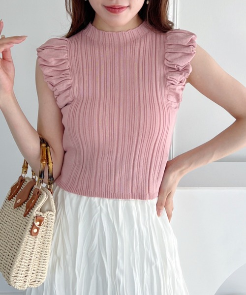 Loueme tシャツ ボリュームノースリーブトップス レディース