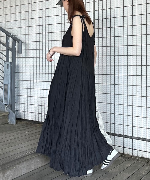 I-SOOK ワンピース 「ISOOK / アイスー」ワッシャーフレアキャミ