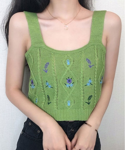キャミソール 花柄 刺繍 ショート : ZOZOTOWN Yahoo!店 - 通販