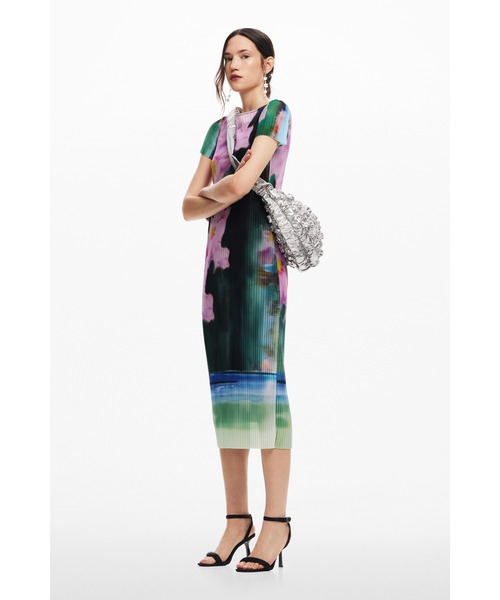 Desigual ワンピース 花柄のミディワンピース : ZOZOTOWN Yahoo