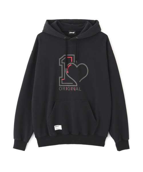 新品　schott ショット　プリント　ビッグシルエット　スウェット　パーカー Schott N.Y.C パーカー Schott/ショット/ORIGINAL HEART HOODED