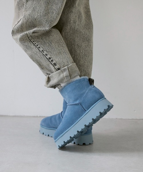 carino（カリーノ） ブーツ 本革ムートンショートブーツ レディース