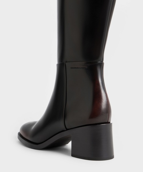 CHARLES ＆ KEITH ブーツ Louise ルーイ ブロックヒールロング