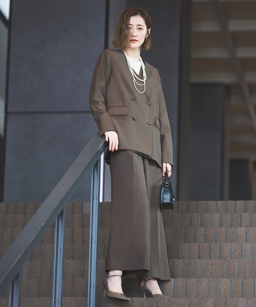 ⭐︎美品⭐︎RUIRUE BOUTIQUE オールインワン ※ジャケットは付きません RUIRUE BOUTIQUE ルイルエブティック ノーカラージャケット
