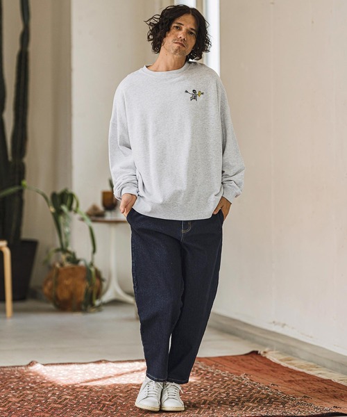 デニム・ジーパン +AMOMENTO+ COLOR BLOCKED BIKER SHORTSGREY BEIGE AM23SSW07PTG 新色追加】ポケットレースワイドデニム（デニムパンツ）｜Chico