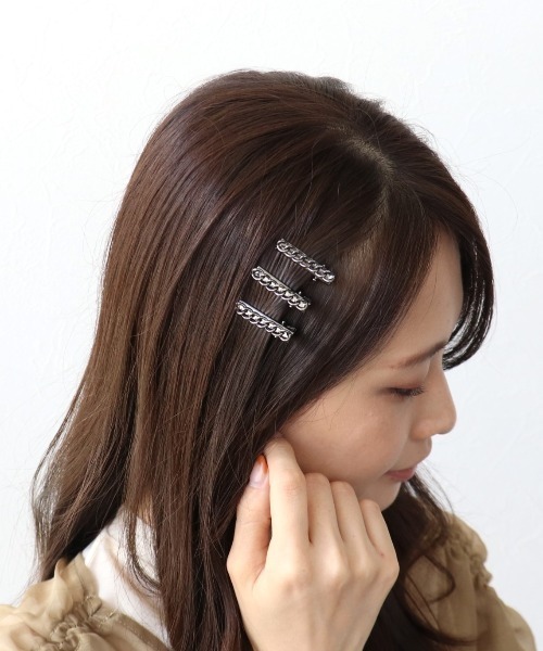 Three Four Time（スリーフォータイム） ヘアクリップ メタルチェーン