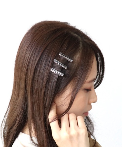 Three Four Time（スリーフォータイム） ヘアクリップ メタルチェーン