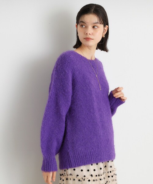 ニット セーター ソフトシャギーヤーンプルオーバー レディース THE SHOP TK ニット セーター ソフトシャギーヤーンプルオーバー
