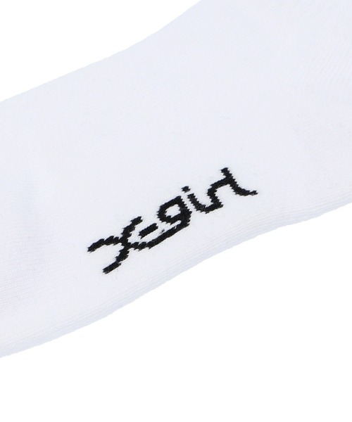 X-girl 靴下 FACE EMBROIDERY RIB SOCKS レディース : ZOZOTOWN