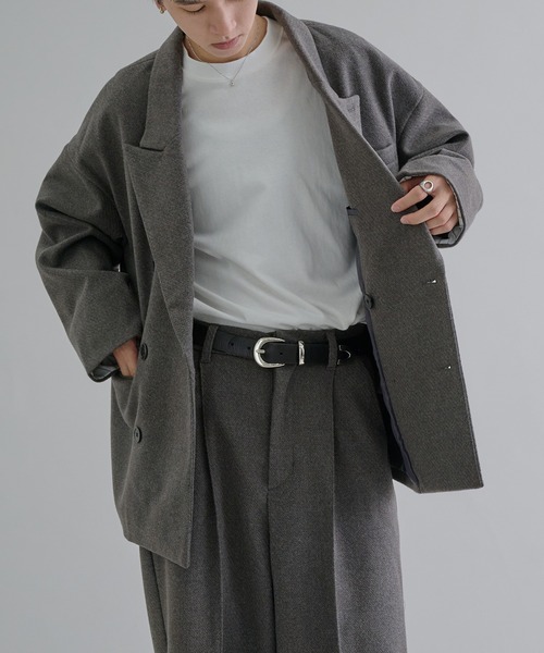 epnok ジャケット テーラードジャケット ピークドラペルメルトン