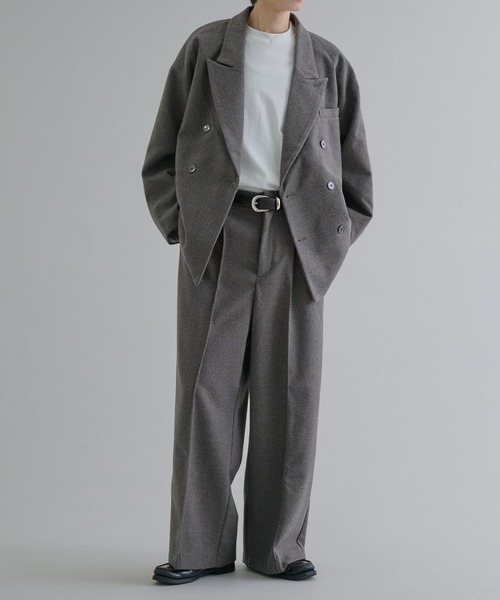 epnok ジャケット テーラードジャケット ピークドラペルメルトン