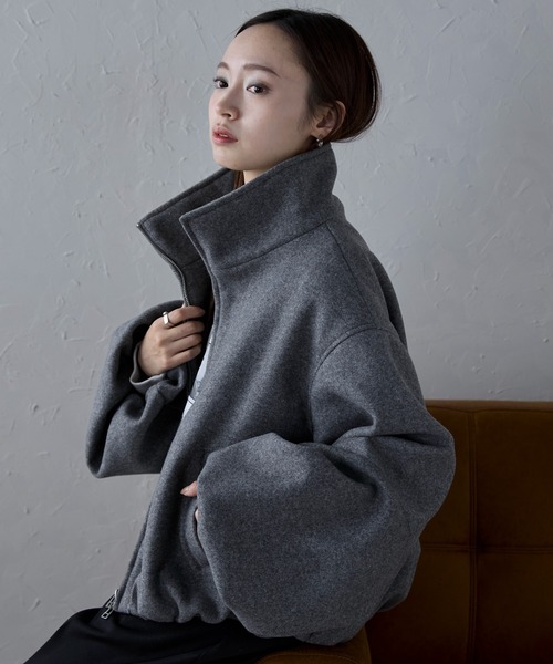 maisondedolceメゾンドルチェ袖ボリュームジャンバーショート丈