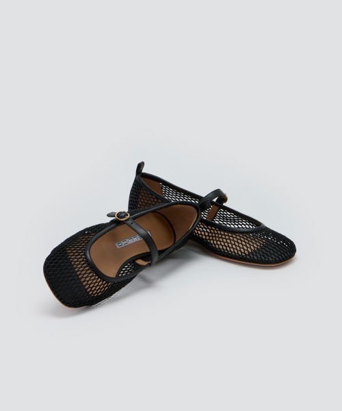 PELLICO パンプス BOLLE メリージェーン メッシュ 1.0cm BLACK 