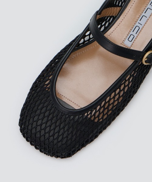 PELLICO パンプス BOLLE メリージェーン メッシュ 1.0cm BLACK