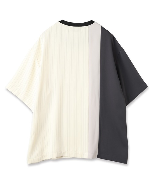 CULLNI◆半袖カットソー/O/ポリエステル/21SS022 CULLNI クルニ LAYERED TEE 半袖カットソー 21SS-022 ブルー