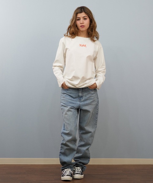 tシャツ X-GIRL/エックスガール 水陸両用 UVケア ロンT 155251013004 レディース X-girl tシャツ X-GIRL/エックスガール 水陸両用 UVケア ロンT