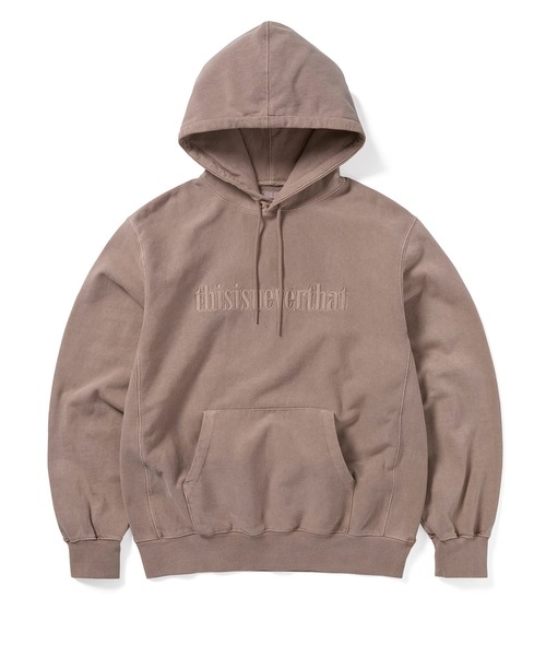 thisisneverthat パーカー Overdyed Embroidery Hoodie メンズ