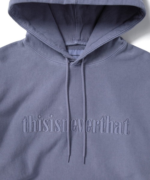 thisisneverthat パーカー Overdyed Embroidery Hoodie メンズ
