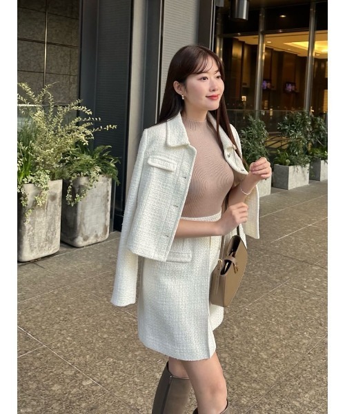 Shimmer Tweed Skirt Mサイズ　her lip to Her lip to スカート Shimmer Tweed Skirt : ZOZOTOWN Yahoo!店