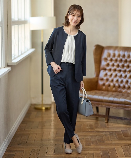 Honeys ジャケット ノーカラージャケット 「ストレッチ