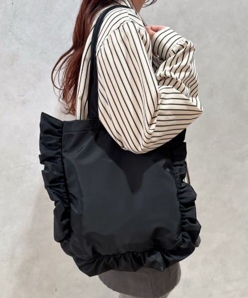 kutir（クティール） トートバッグ kutirlune／フリルトートバッグ