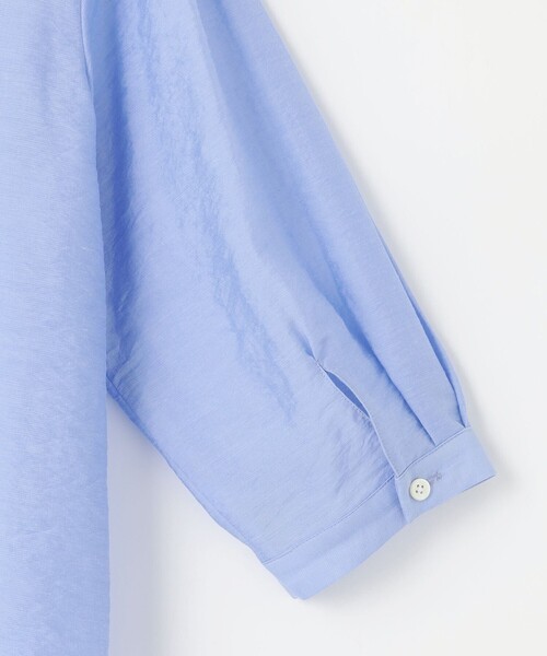 ブラウス シャツ 「WEB限定カラーあり・洗える」Sheer Vis リネン バンドカラー ブラウス レディース WEB限定カラーあり・洗える】Sheer Vis リネン バンドカラー
