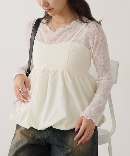 ROOP TOKYO キャミソール Balloon Peplum Camisole / バルーン