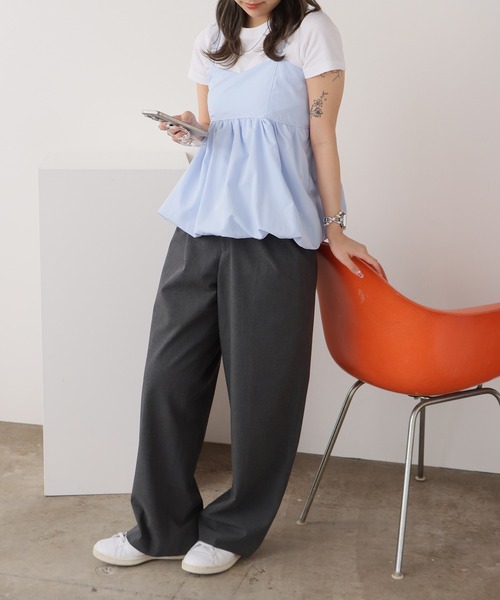 バルーンペプラムニットキャミソール LILY BROWN（リリーブラウン）の「バルーンペプラムニット