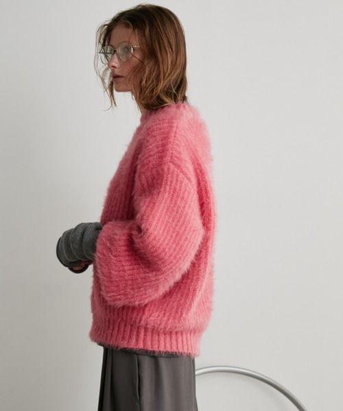 41320 CADORNA レディース　ニット　セーター　ピンクＸラメ　Ｌ 41320 CADORNA レディースニットセーターピンクXラメL