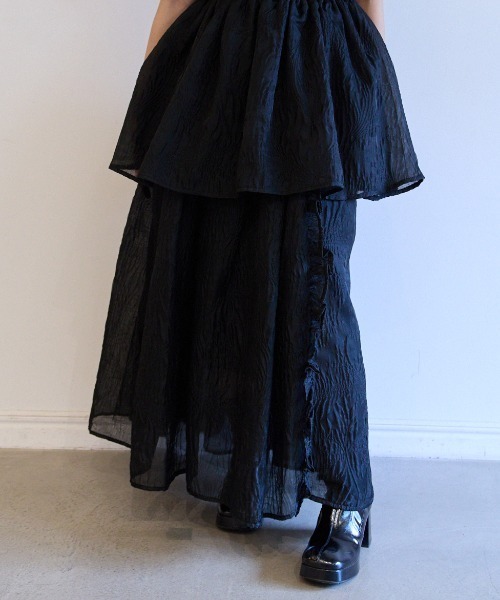 HONEY MI スカート 「ZOZO限定」jacquard frill skirt