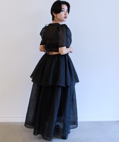 HONEY MI スカート 「ZOZO限定」jacquard frill skirt