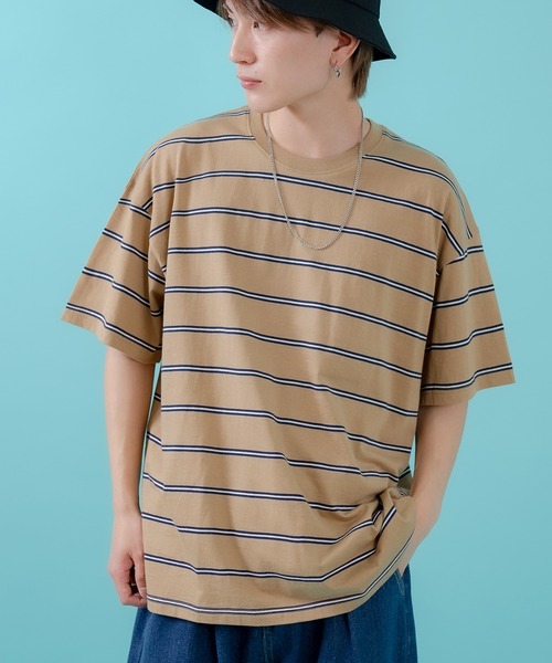 improves（インプローブス） tシャツ マルチボーダー 半袖Tシャツ
