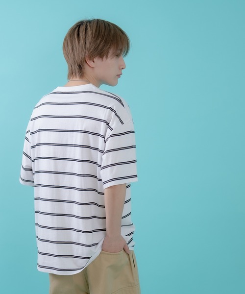 improves（インプローブス） tシャツ マルチボーダー 半袖Tシャツ