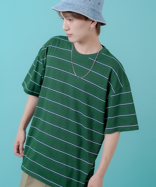 improves（インプローブス） tシャツ マルチボーダー 半袖Tシャツ