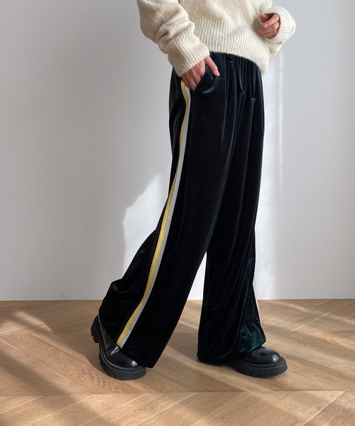 「CANAL JEAN」 「red chop works」イージーパンツ 36 ブラウン レディース_画像4