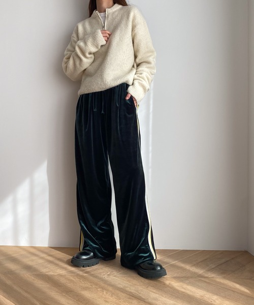 「CANAL JEAN」 「red chop works」イージーパンツ 36 ブラウン レディース_画像7