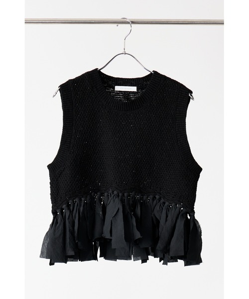 ベスト ジレ CHIGNON ドッキングニットベスト レディース メンズ CHIGNON ベスト ジレ ドッキングニットベスト レディース メンズ