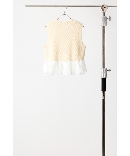 CHIGNON ベスト ジレ ドッキングニットベスト レディース メンズ