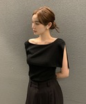 サマーニット ニット セーター ノースリーブ風...の詳細画像5