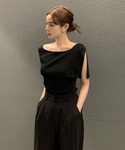 サマーニット ニット セーター ノースリーブ風...の詳細画像4