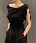 サマーニット ニット セーター ノースリーブ風...の詳細画像1