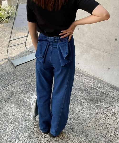 ワイドデニムパンツ ハイウエスト ルーズ ネイビー 4101104 hs-ed-045.jpg