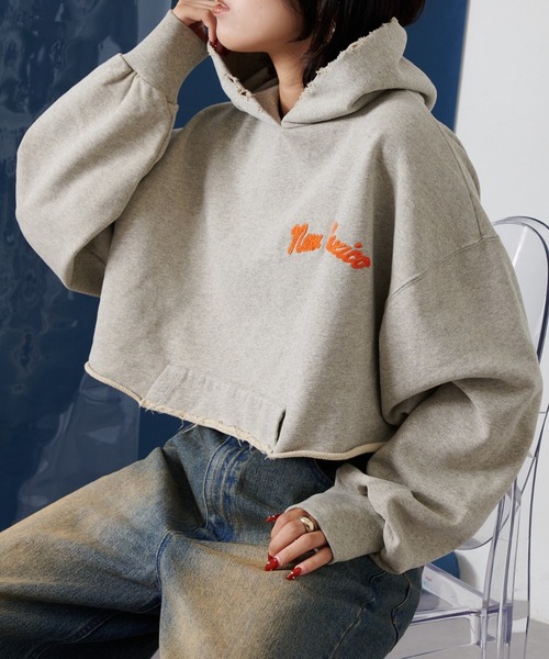 「etsinta」 プルオーバーパーカー ONE SIZE グレー レディース