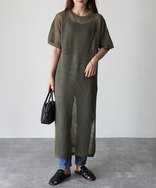 「Riberry」 ニットワンピース MEDIUM ブラック レディース_画像6