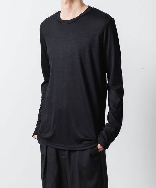 ATTACHMENT アタッチメント 長袖カットソー ATTACHMENT（アタッチメント） tシャツ 1/60 ウールスムース スリム