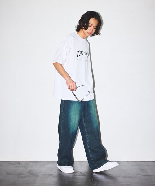 「FREAK'S STORE」 半袖Tシャツ LARGE ホワイト メンズ