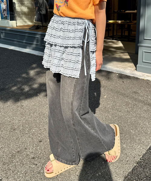 キューティーフラッシュ巻きスカート付きパンツ CIAOPANIC パンツ 巻きスカートSETフリルフレアパンツ