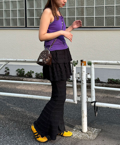 CIAOPANIC フリルプリーツパンツ CIAOPANIC パンツ 巻きスカートSETフリルフレアパンツ